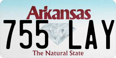 AR license plate 755LAY