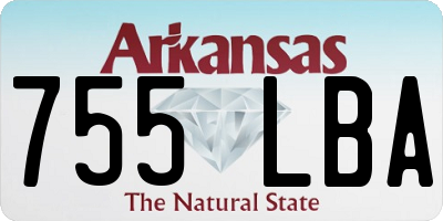 AR license plate 755LBA