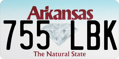 AR license plate 755LBK