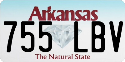 AR license plate 755LBV