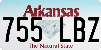 AR license plate 755LBZ