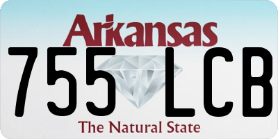 AR license plate 755LCB