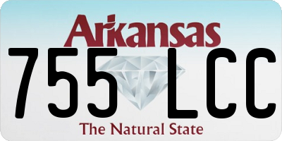 AR license plate 755LCC