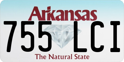 AR license plate 755LCI