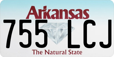 AR license plate 755LCJ