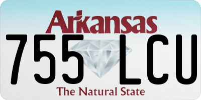 AR license plate 755LCU