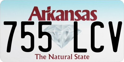AR license plate 755LCV