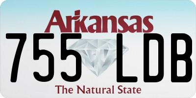 AR license plate 755LDB