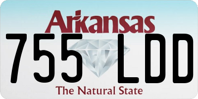 AR license plate 755LDD