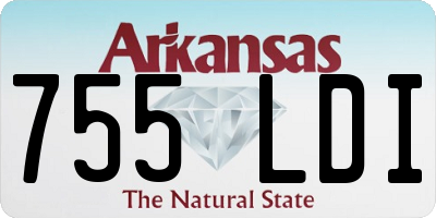 AR license plate 755LDI