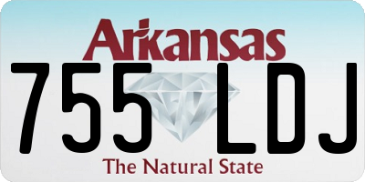 AR license plate 755LDJ