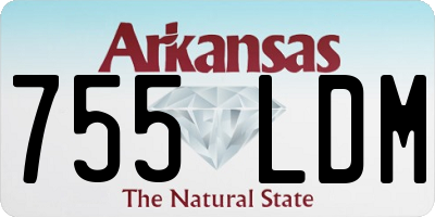 AR license plate 755LDM