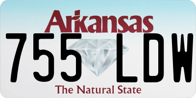 AR license plate 755LDW