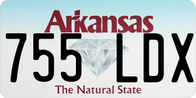AR license plate 755LDX