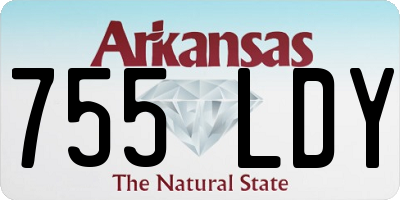AR license plate 755LDY