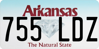 AR license plate 755LDZ