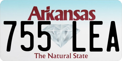 AR license plate 755LEA