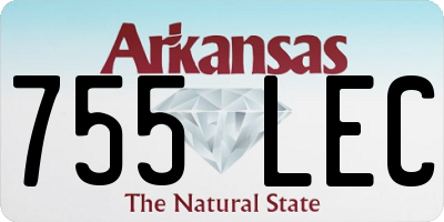 AR license plate 755LEC
