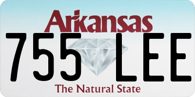 AR license plate 755LEE
