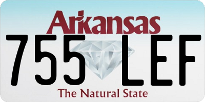 AR license plate 755LEF