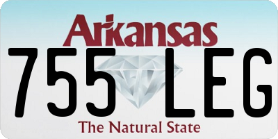 AR license plate 755LEG