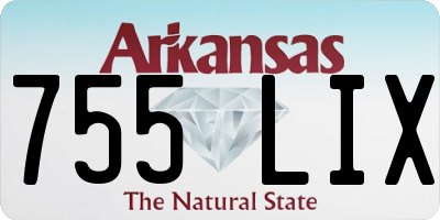 AR license plate 755LIX