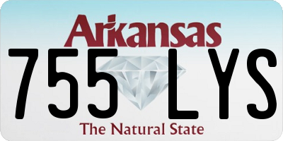 AR license plate 755LYS