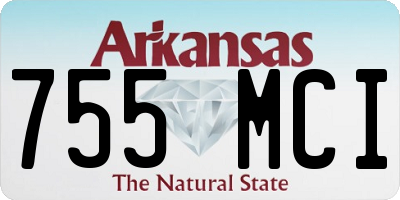 AR license plate 755MCI