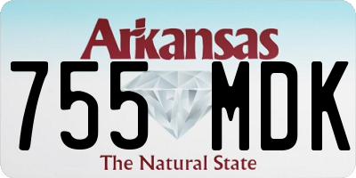 AR license plate 755MDK
