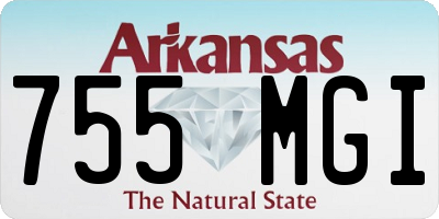 AR license plate 755MGI