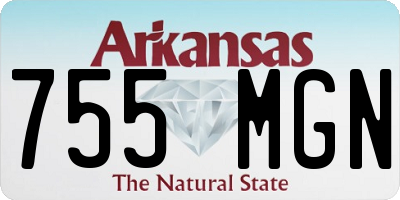 AR license plate 755MGN