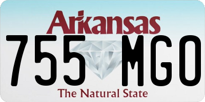 AR license plate 755MGO