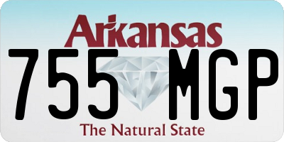 AR license plate 755MGP