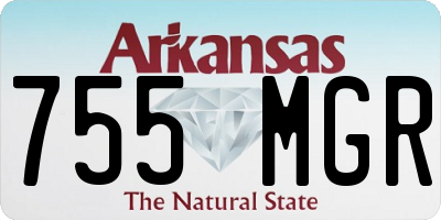 AR license plate 755MGR
