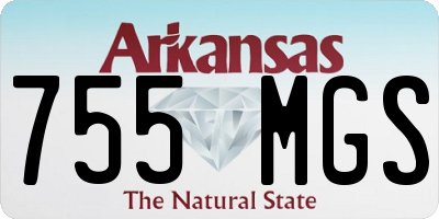 AR license plate 755MGS