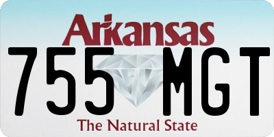 AR license plate 755MGT