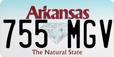 AR license plate 755MGV