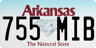 AR license plate 755MIB