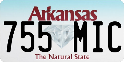 AR license plate 755MIC