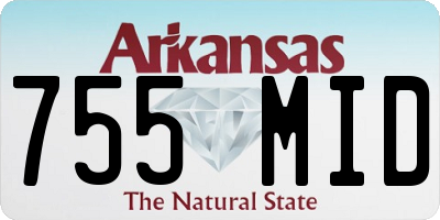 AR license plate 755MID