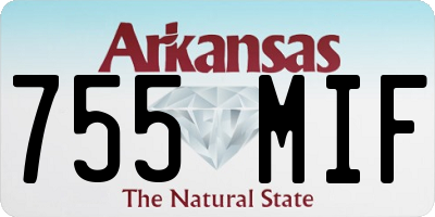 AR license plate 755MIF