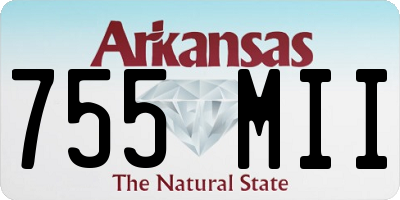 AR license plate 755MII