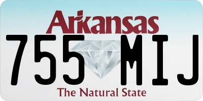 AR license plate 755MIJ