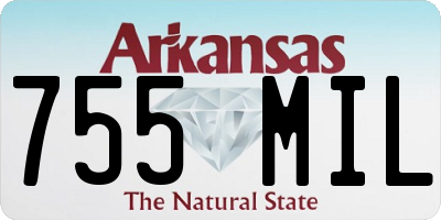 AR license plate 755MIL