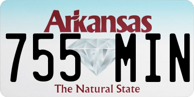 AR license plate 755MIN