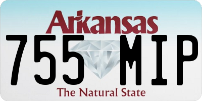 AR license plate 755MIP