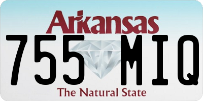 AR license plate 755MIQ