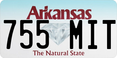 AR license plate 755MIT