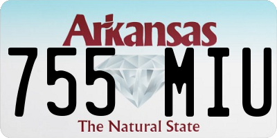 AR license plate 755MIU