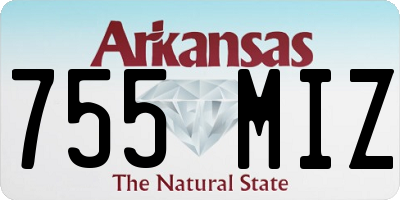 AR license plate 755MIZ